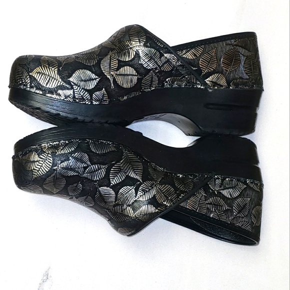Sanita  Clogs Silver Bronze Metallic Leaf - Picture 4 of 16